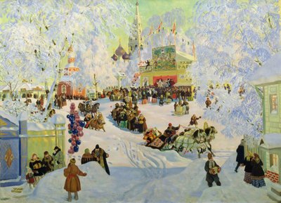 Shrove-Tide, 1919 by Boris Mikhailovich Kustodiev